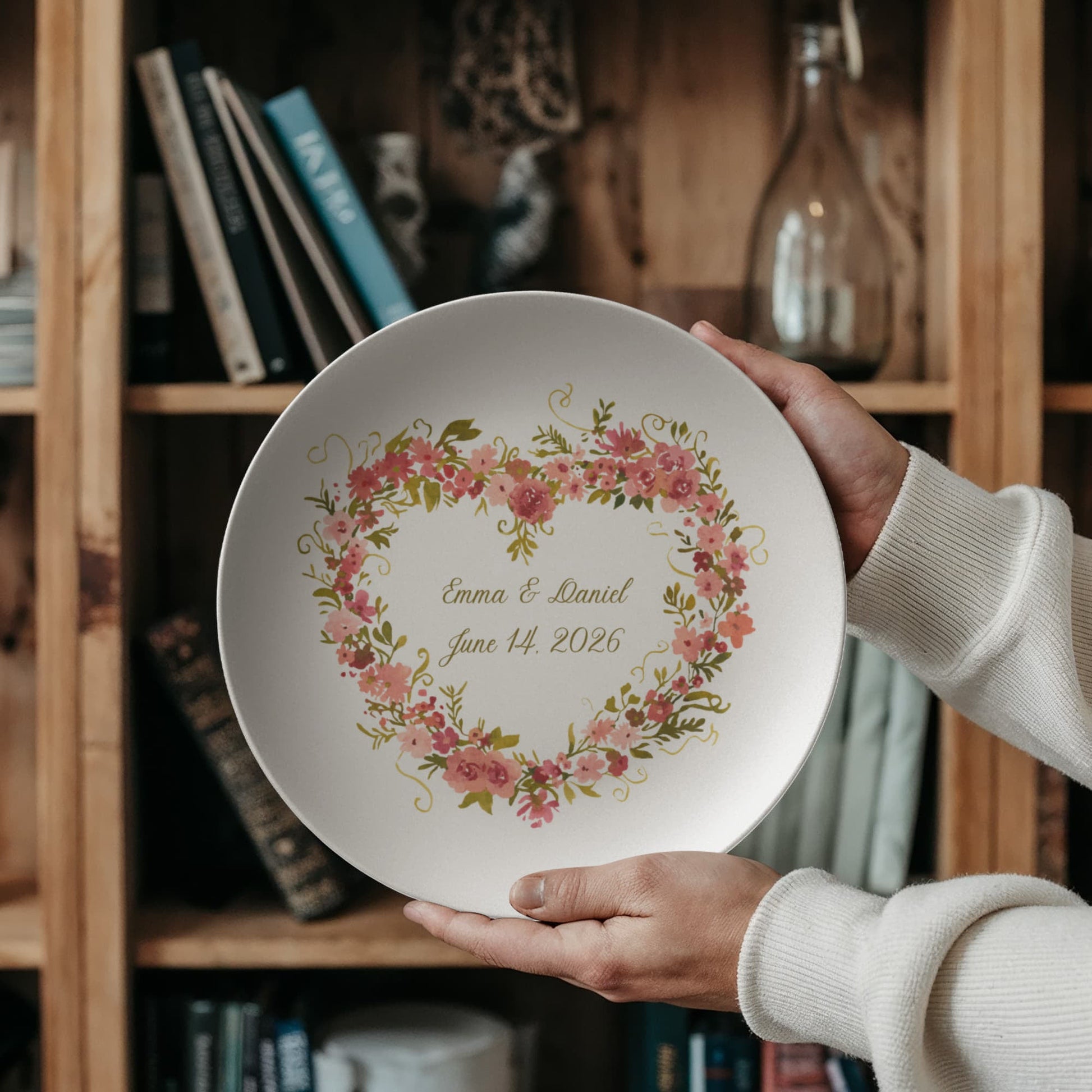Personalized wedding or anniversary plate ShineOn Fulfillment