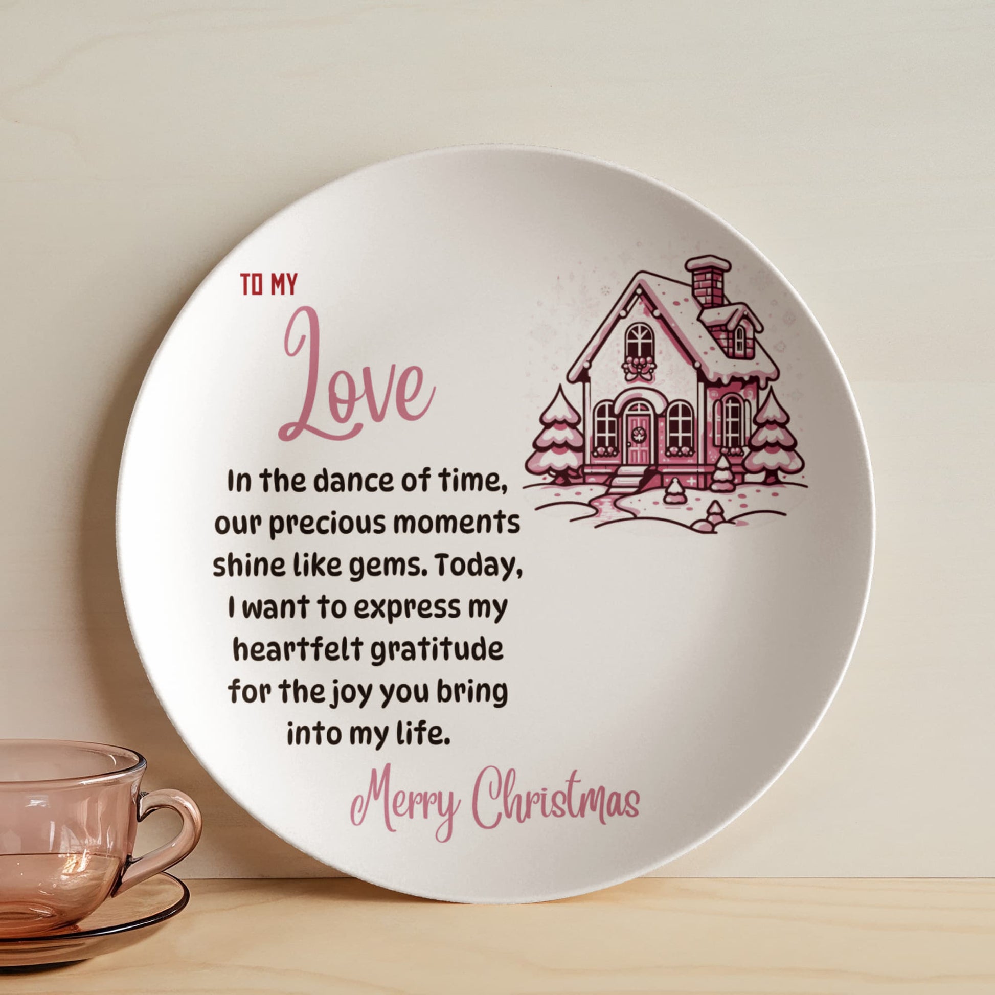 10” Plate To my Love Merry Christmas by ShineOn Fulfillment