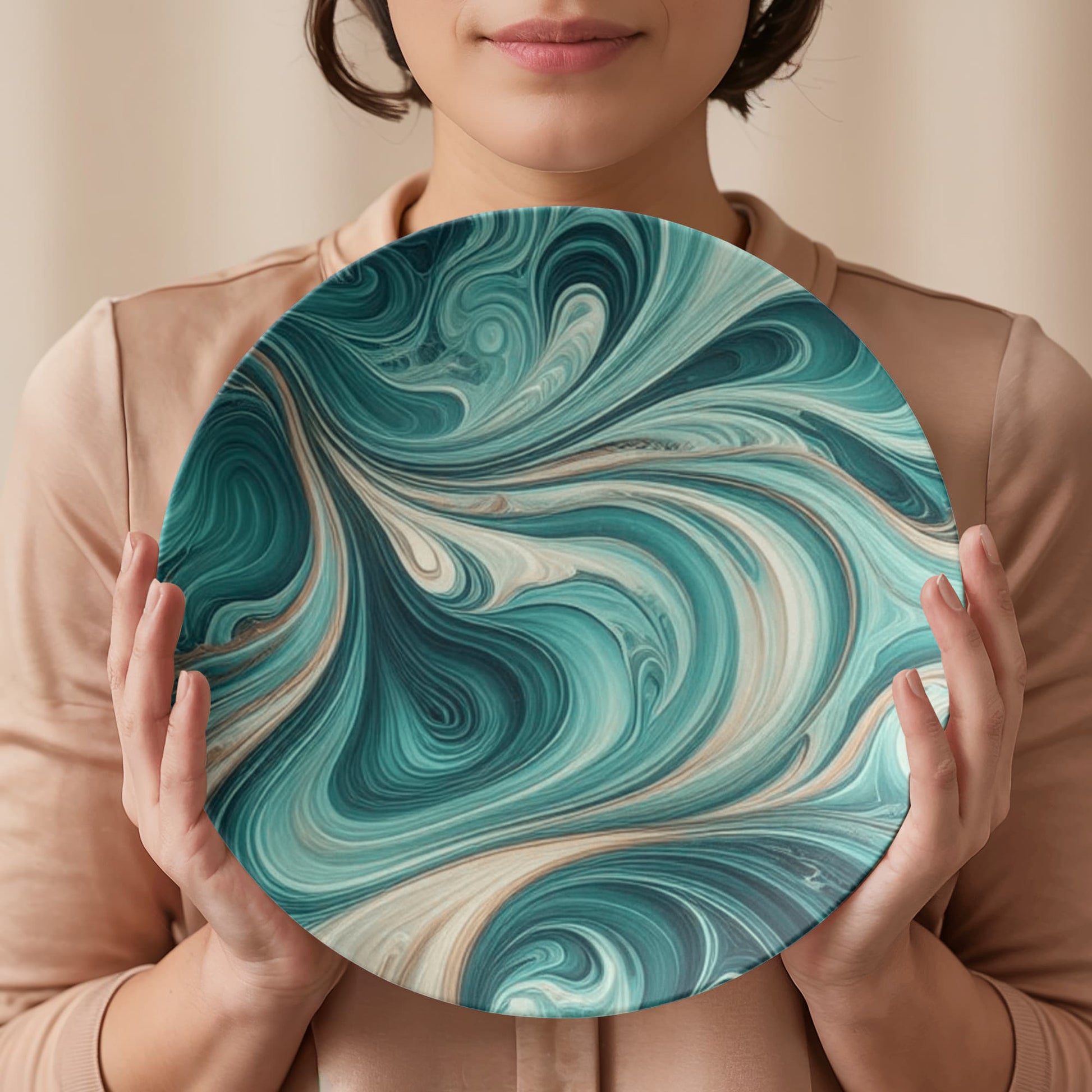 Dinner Plate turqouise 10” Plate by ShineOn Fulfillment