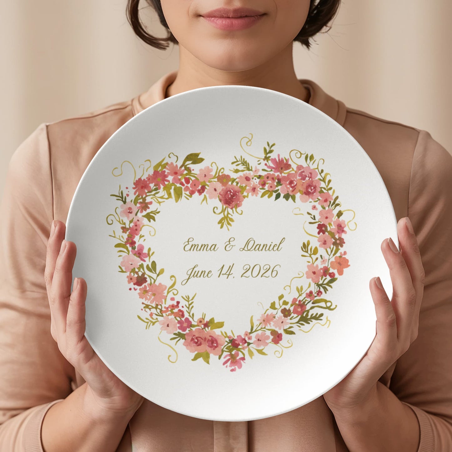 Personalized wedding or anniversary plate ShineOn Fulfillment