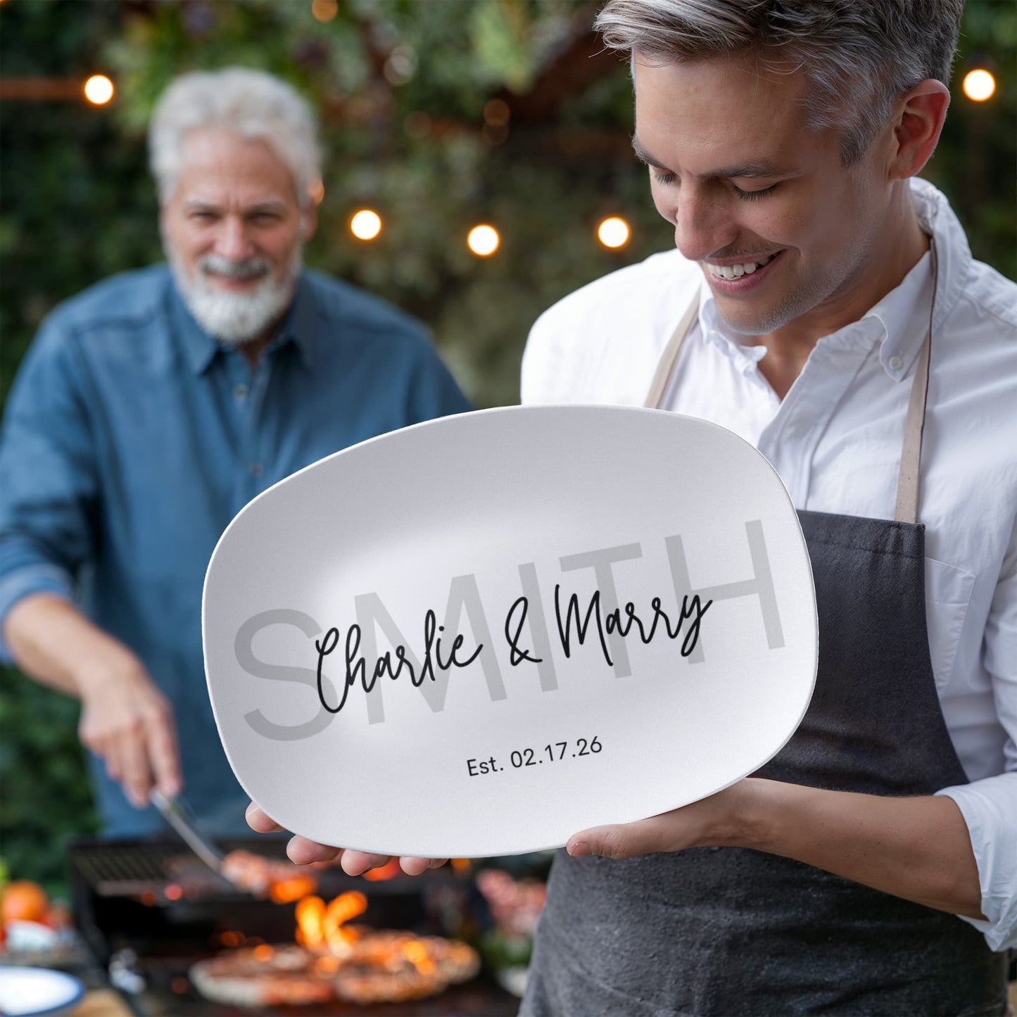 Personalized Couple Name Anniversary Platter ShineOn Fulfillment
