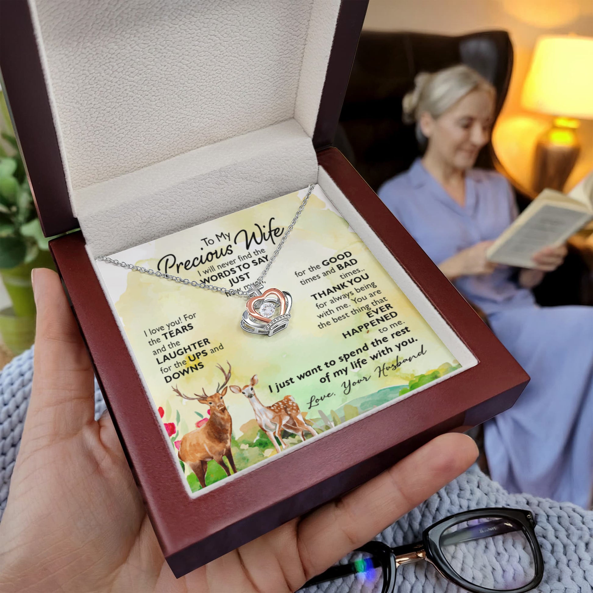 Crown Pendant Necklace To my precious Wife by ShineOn Fulfillment