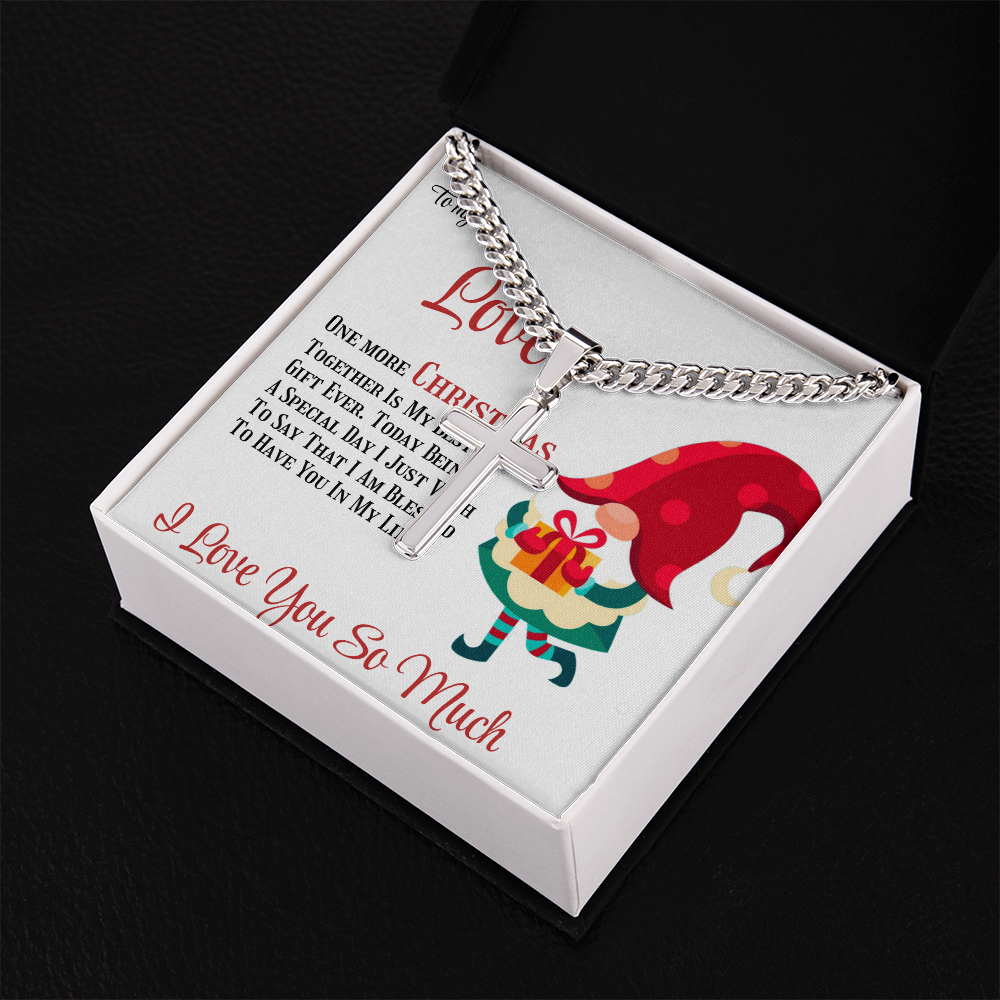 Personalized Cross with Cuban Link Chain Gift to Love by ShineOn Fulfillment