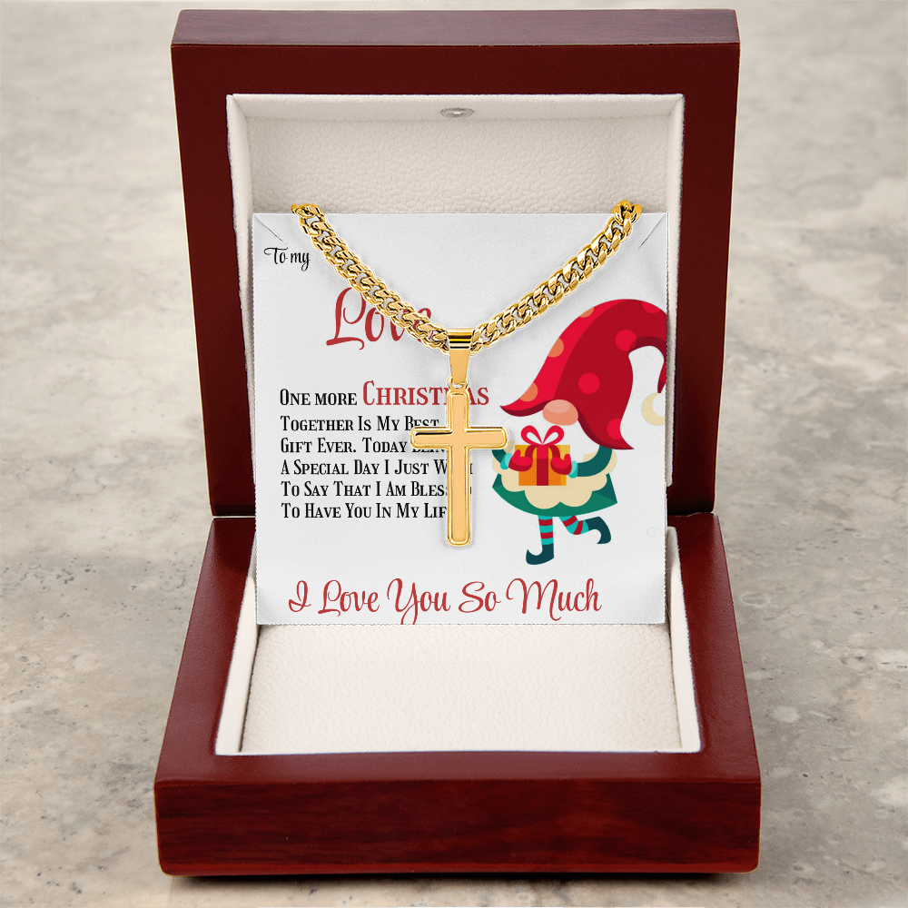 Personalized Cross with Cuban Link Chain Gift to Love by ShineOn Fulfillment