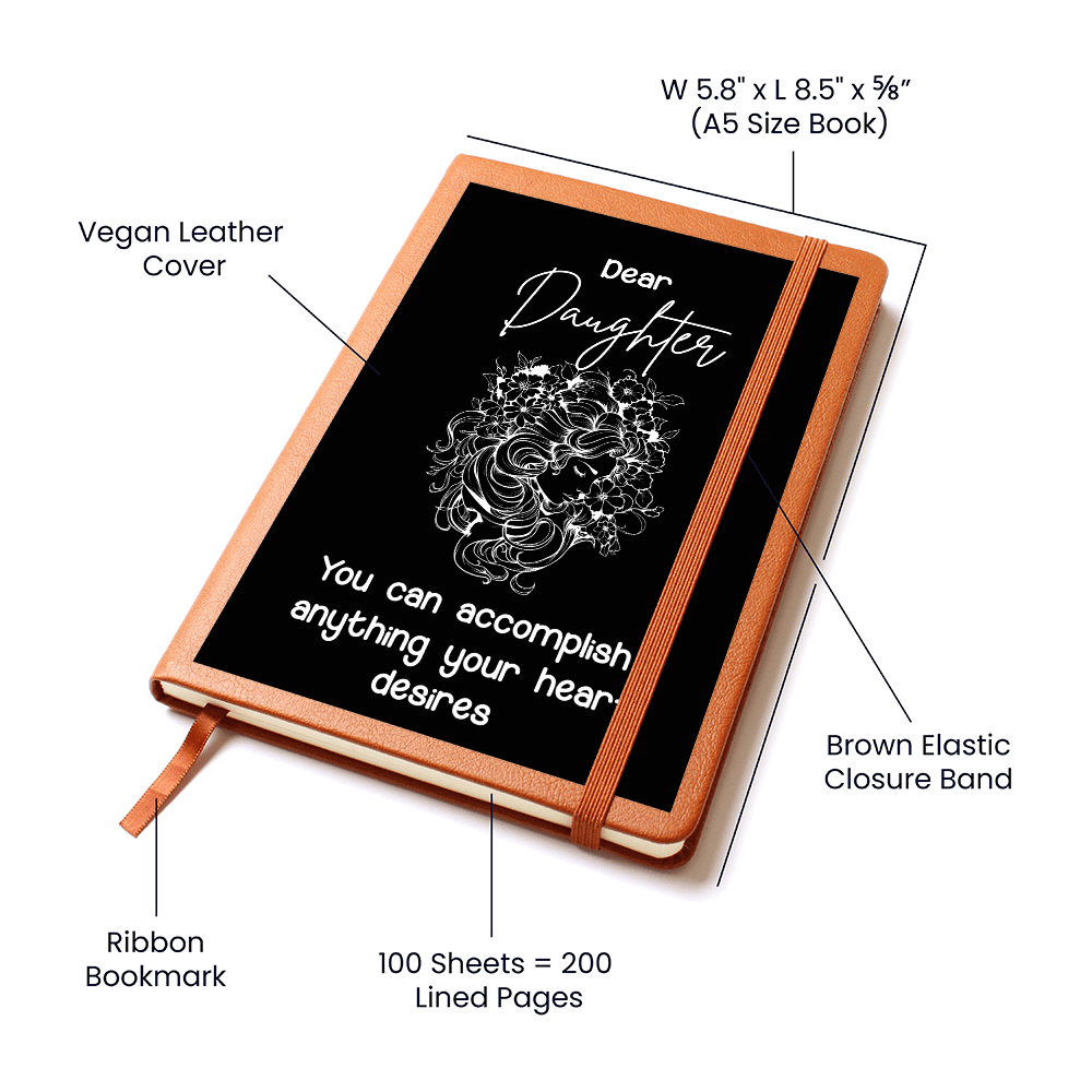 Graphic Journal with Gift Wrap Bundle Dear Daughter