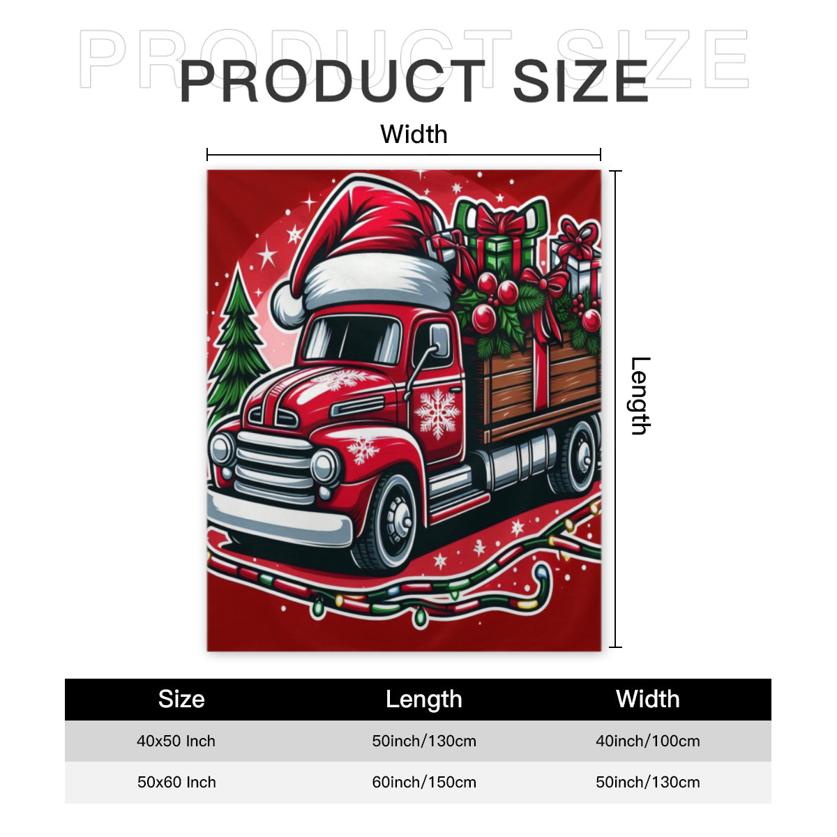 Christmas Truck Blanket by ChristmasLoving.Shop