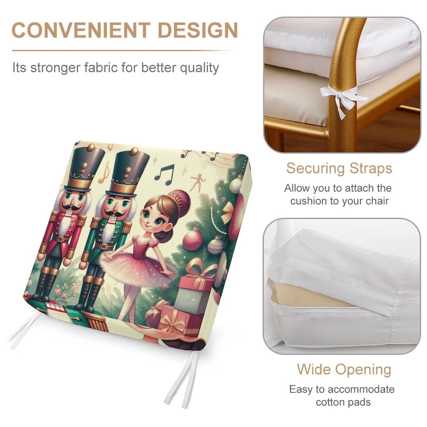 Christmas Nutcrackers Couch Outdoor Cover-25"x25"x4"/64x64x10cm by SALE-Personal Design