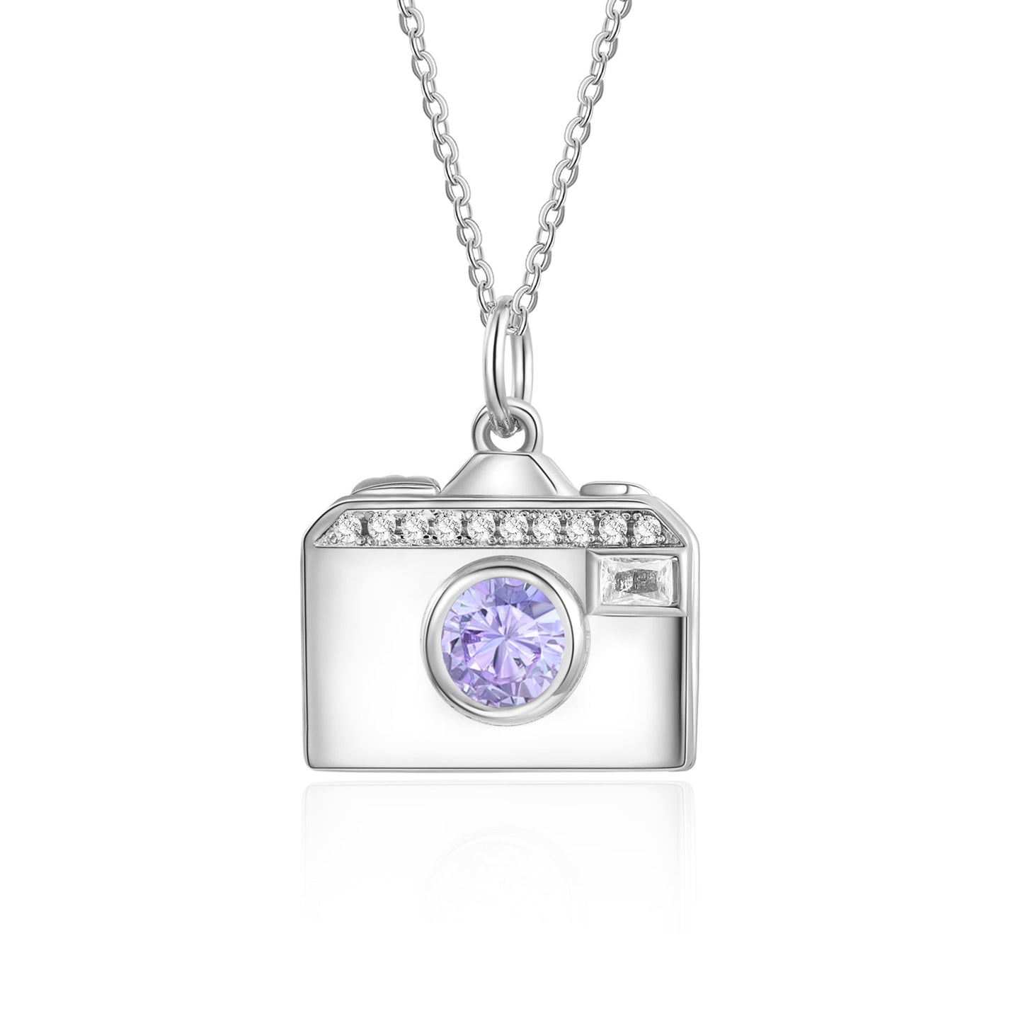 Brass Personalized birthstone & photo necklace - JewelryLuxeUS.Shop
