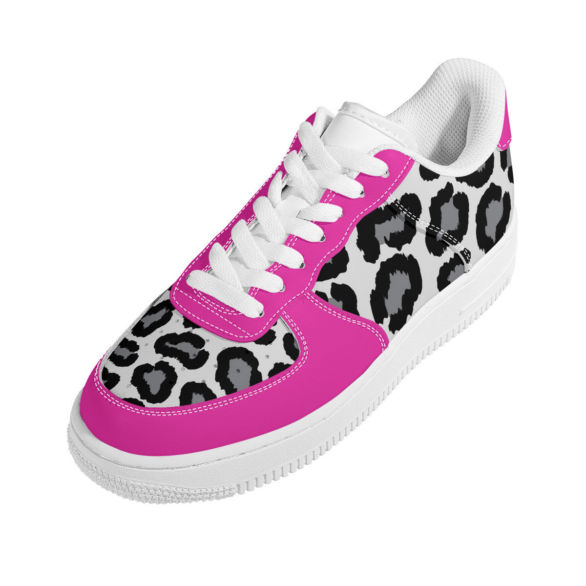 Low Top Unisex Sneaker Leopard print and Pink decoration JewelryLuxeUS.store