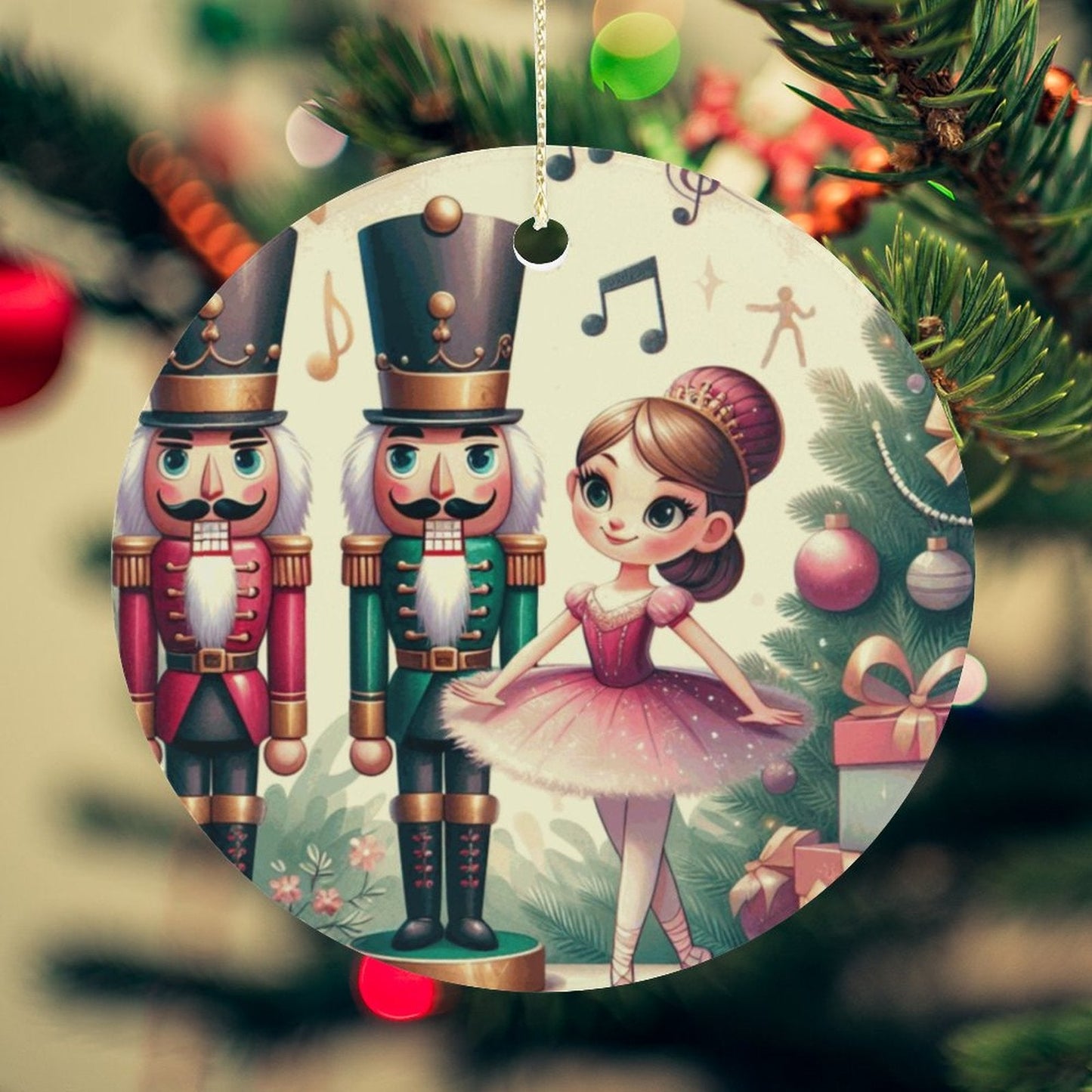 Round Ceramic Christmas Decorations by SALE-Personal Design