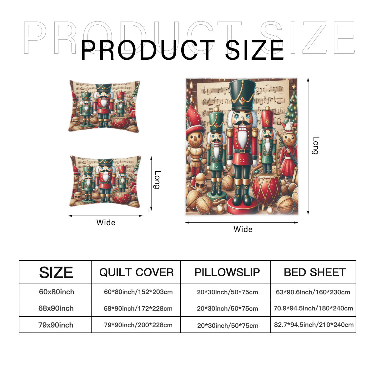 Nutcracker Christmas Quilt Cover Four-Piece Set by ChristmasLoving.Shop