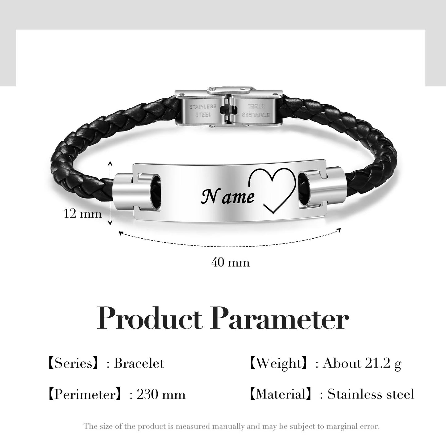 Custom Name Leather Bracelet by cmoffer