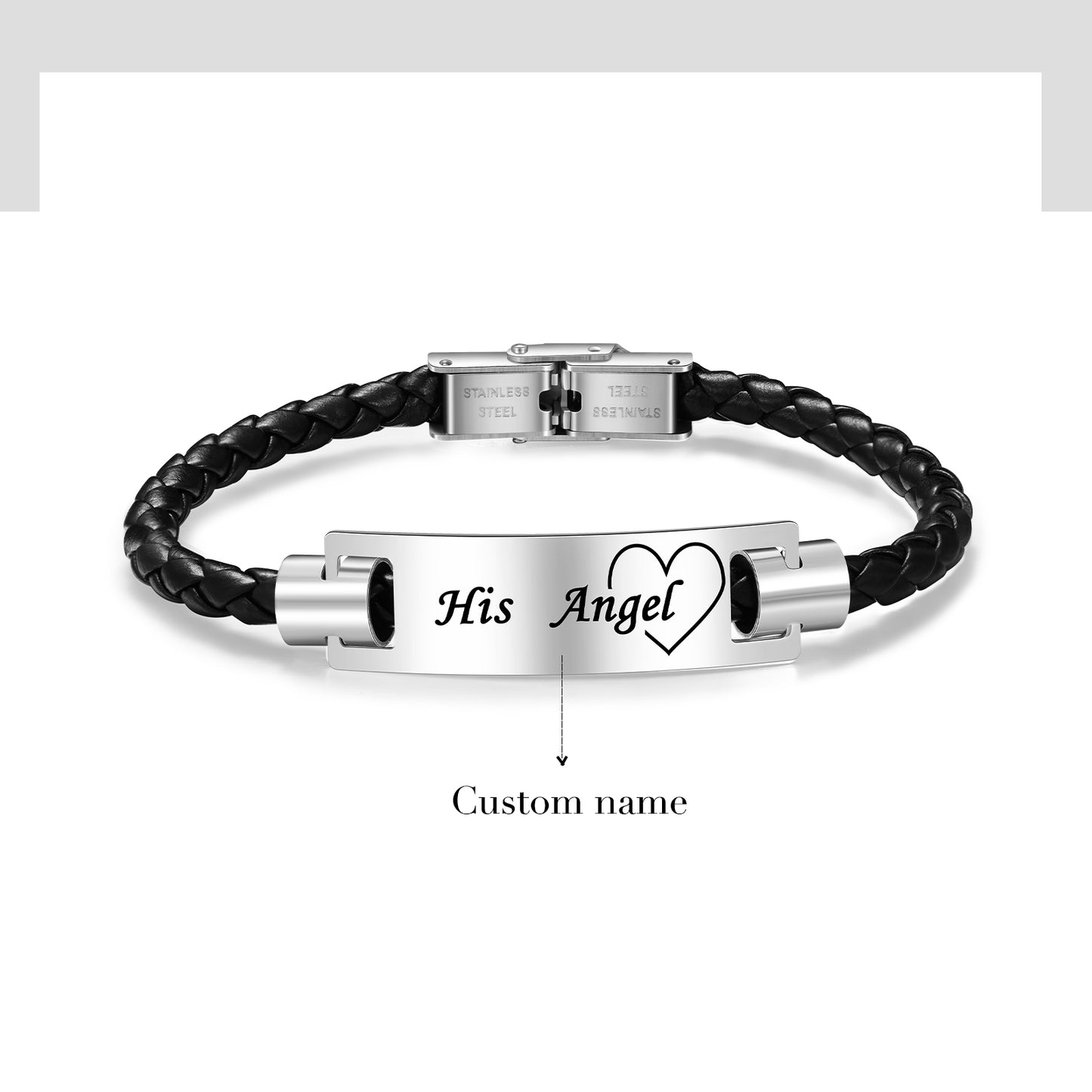 Custom Name Leather Bracelet by cmoffer