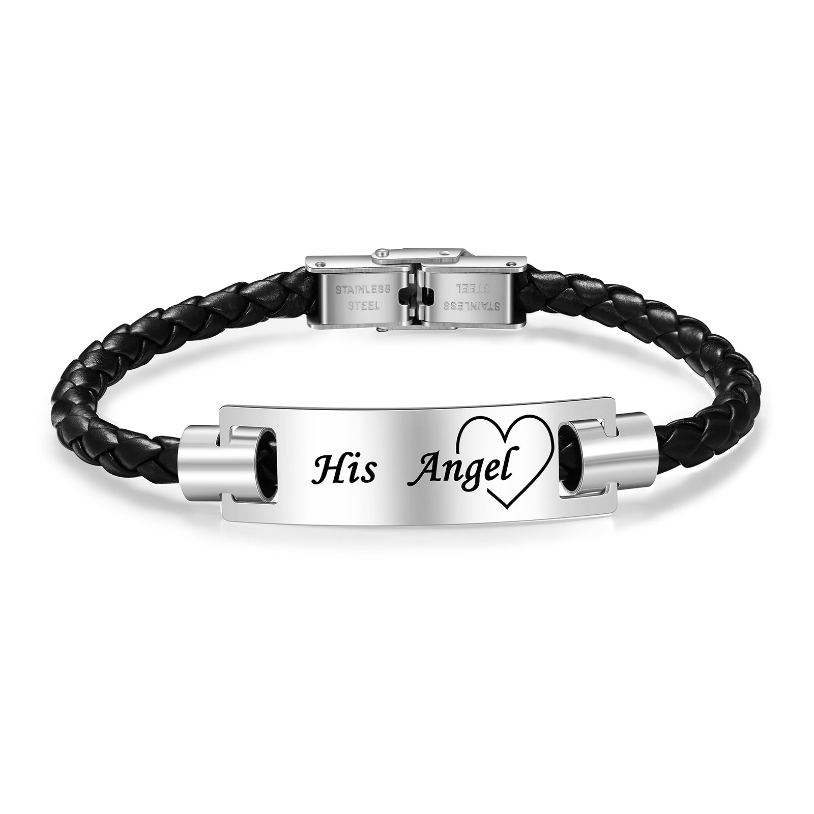 Custom Name Leather Bracelet by cmoffer