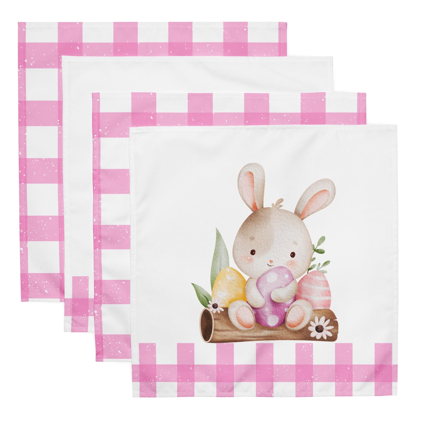 Cloth napkin set Easter pink decoration - JewelryLuxeUS.Shop