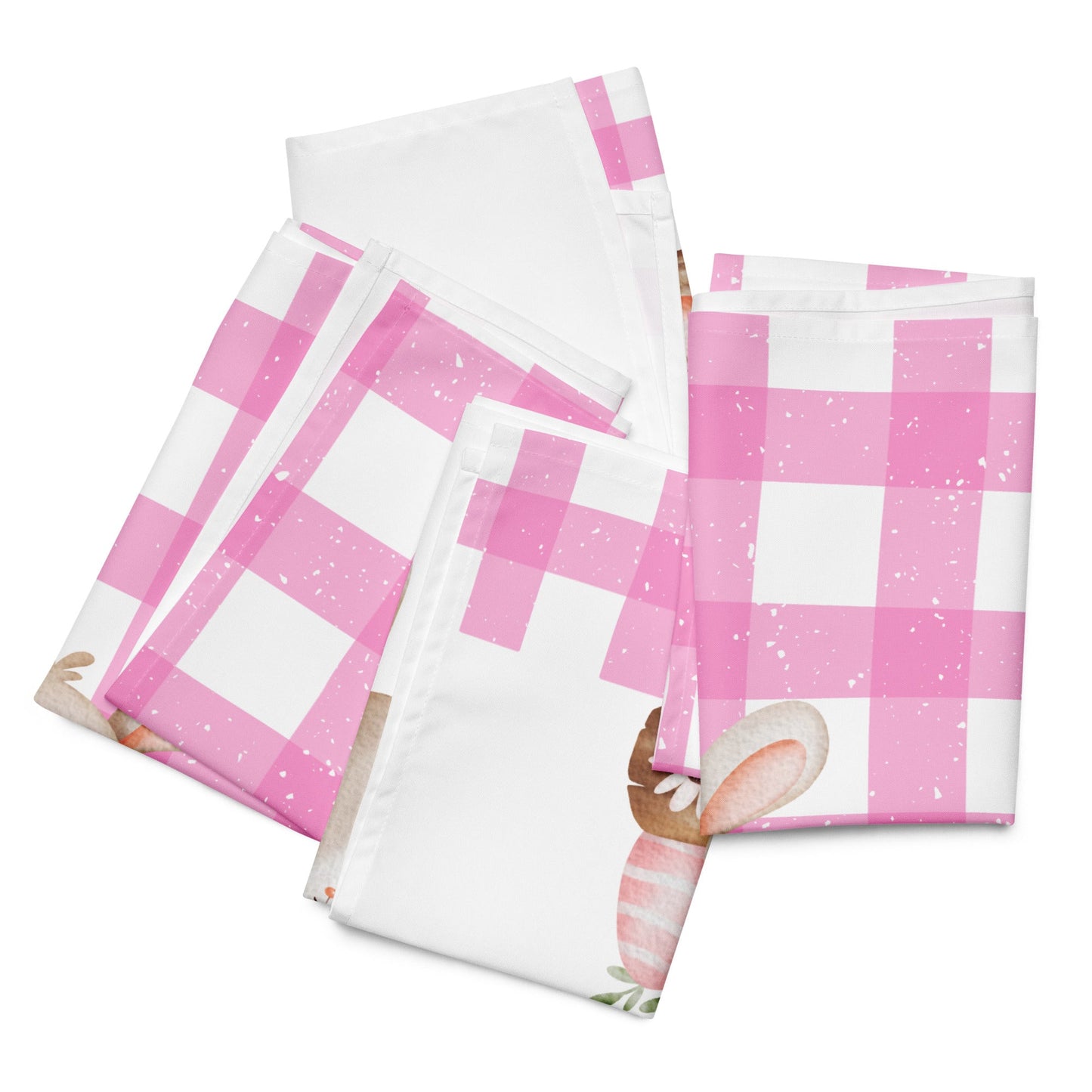 Cloth napkin set Easter pink decoration - JewelryLuxeUS.Shop