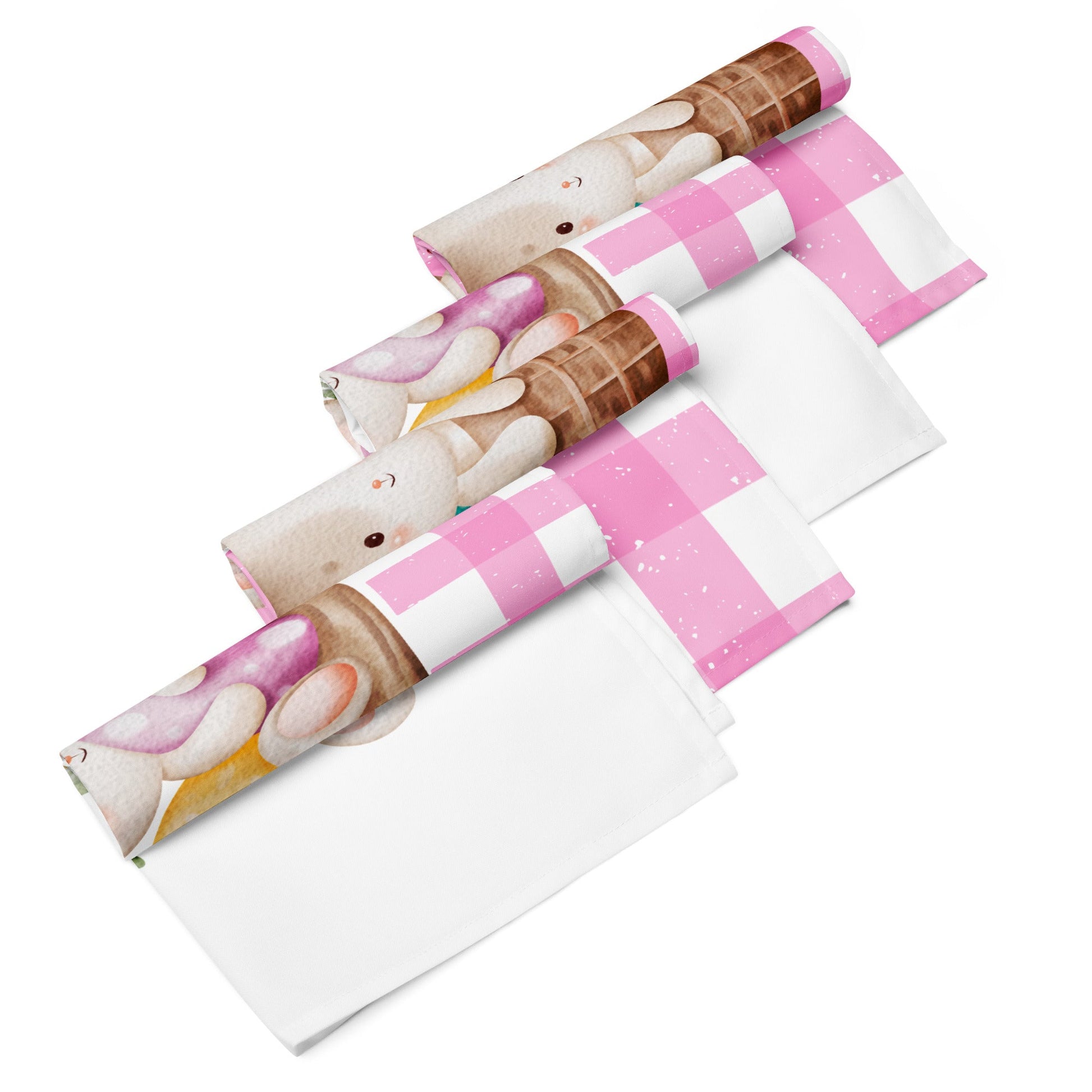 Cloth napkin set Easter pink decoration - JewelryLuxeUS.Shop