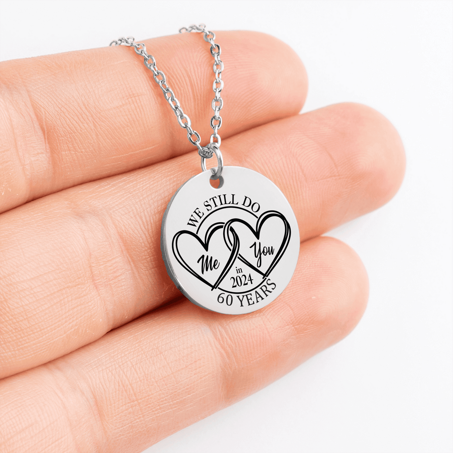 60th Years Anniversary Coin Necklace by OwnPrint