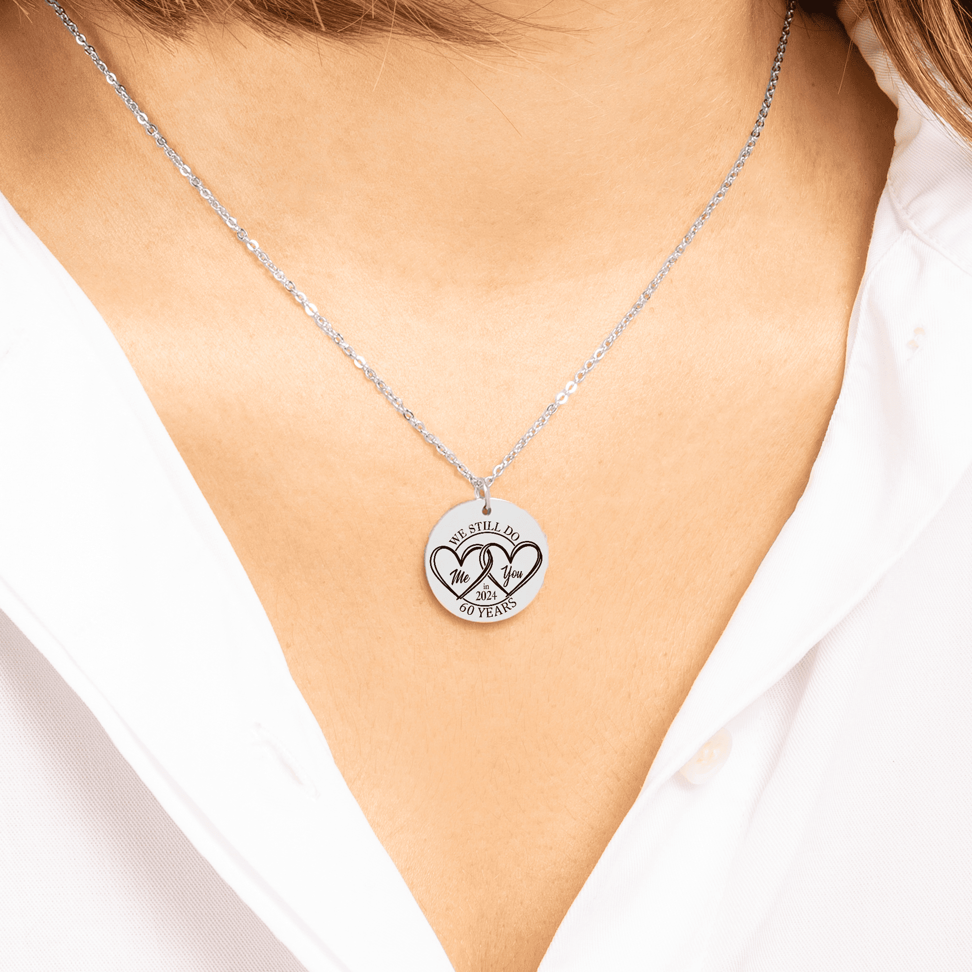 60th Years Anniversary Coin Necklace by OwnPrint