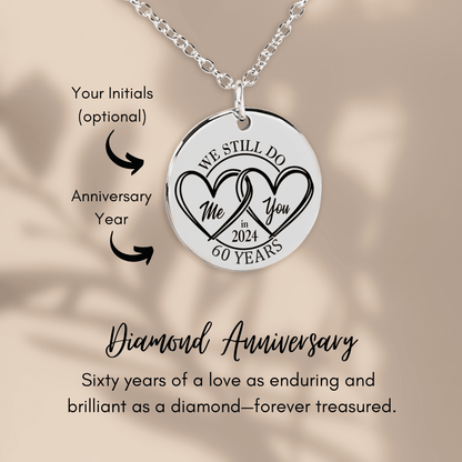 60th Years Anniversary Coin Necklace by OwnPrint