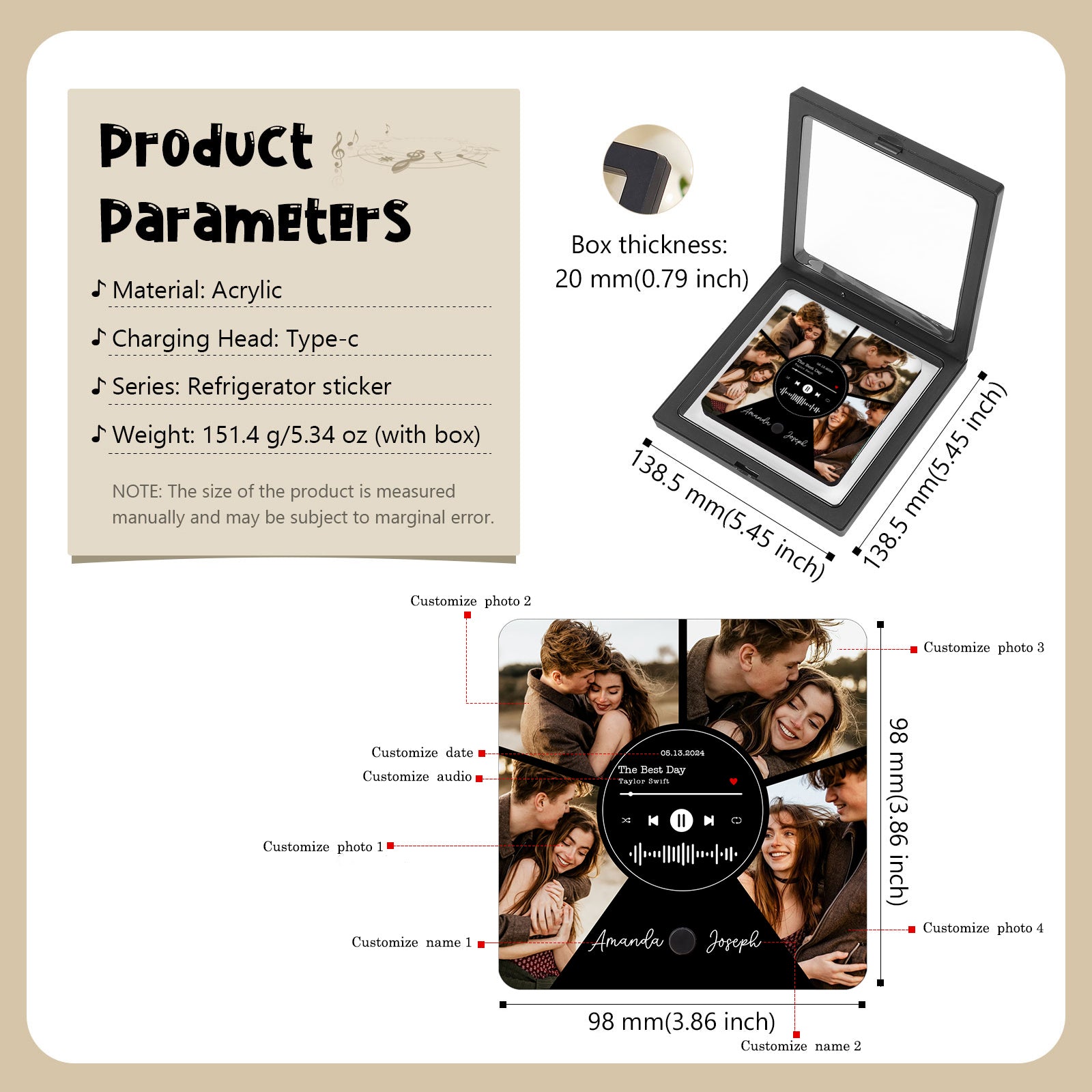 Personalized Decorative Refrigerator Magnets – Custom Name or Message – Cute Fridge Decor Gift by cmoffer