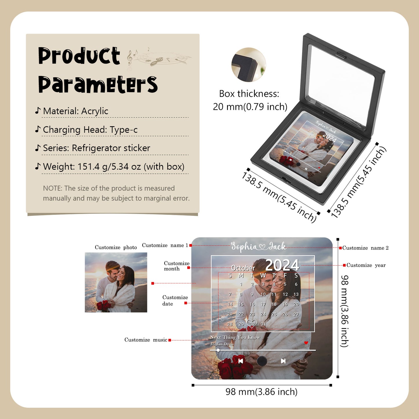 Personalized Decorative Refrigerator Magnets – Custom Name or Message – Cute Fridge Decor Gift by cmoffer