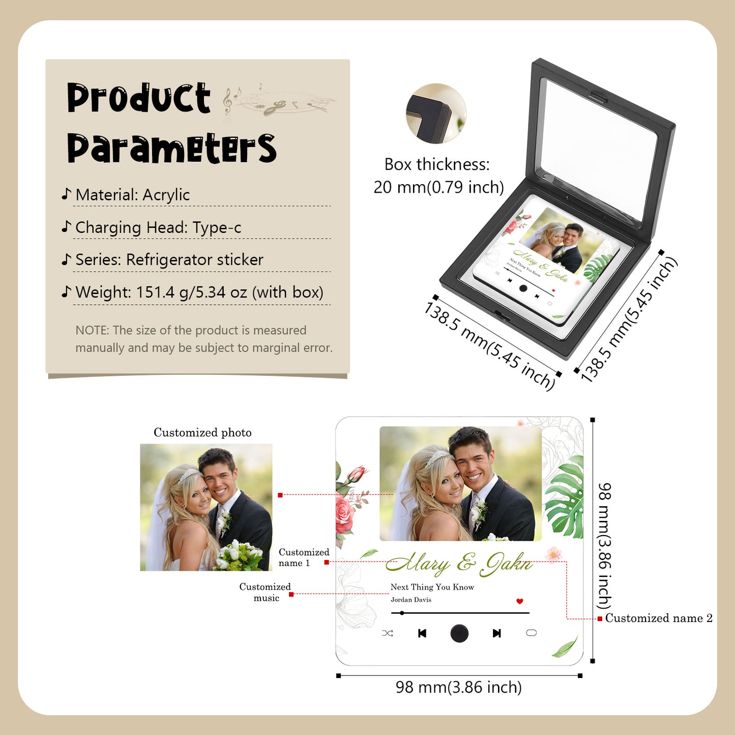 Personalized Decorative Refrigerator Magnets – Custom Name or Message – Cute Fridge Decor Gift by cmoffer