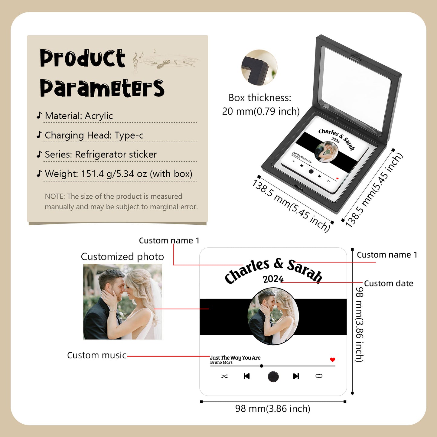 Personalized Decorative Refrigerator Magnets – Custom Name or Message – Cute Fridge Decor Gift by cmoffer