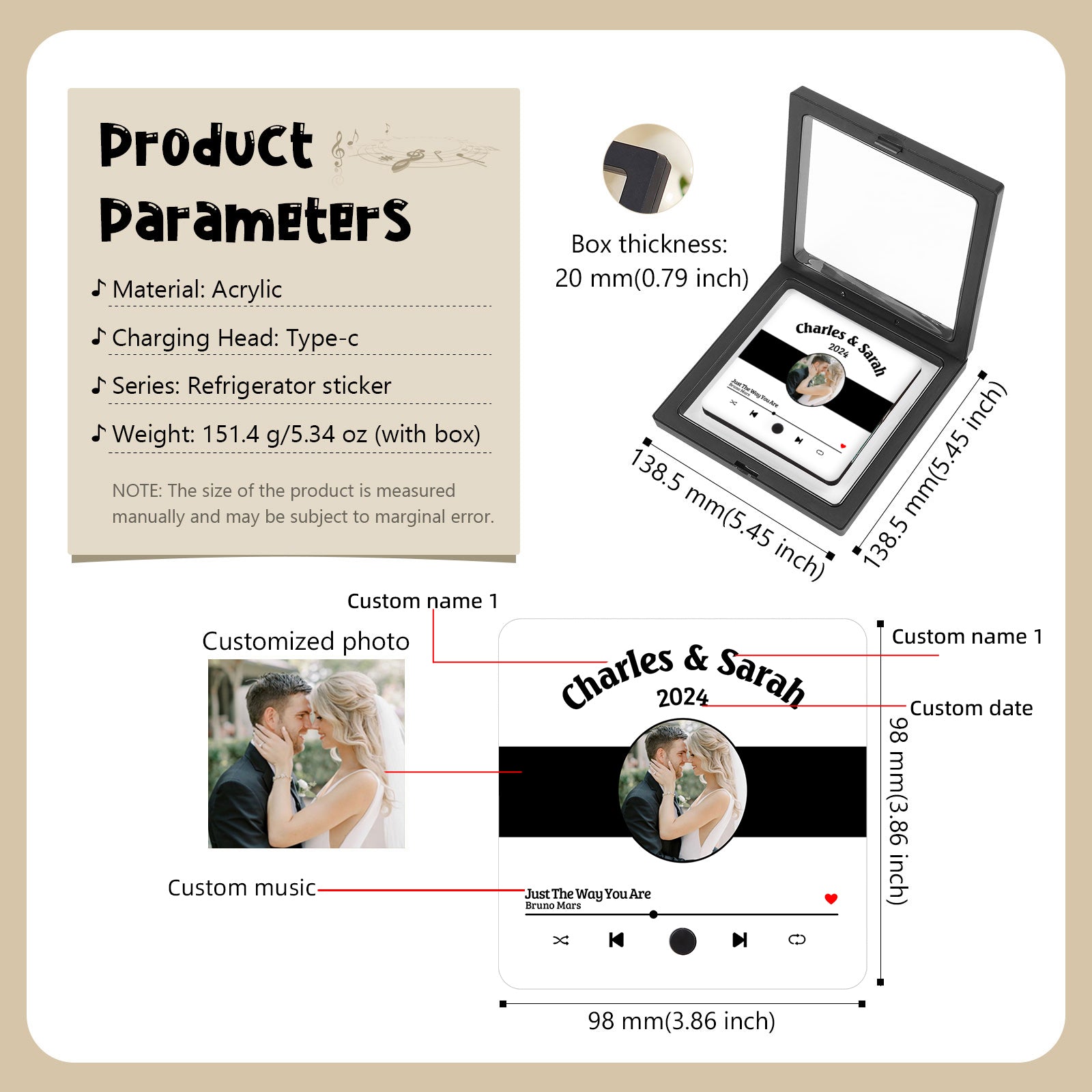 Personalized Decorative Refrigerator Magnets – Custom Name or Message – Cute Fridge Decor Gift by cmoffer