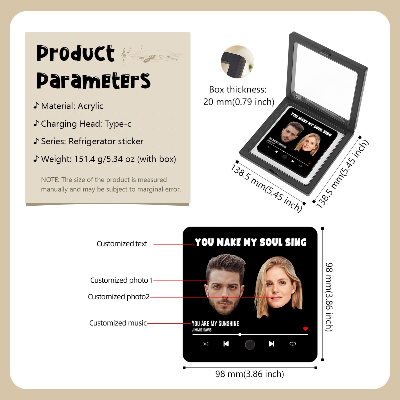 Personalized Decorative Refrigerator Magnets – Custom Name or Message – Cute Fridge Decor Gift by cmoffer