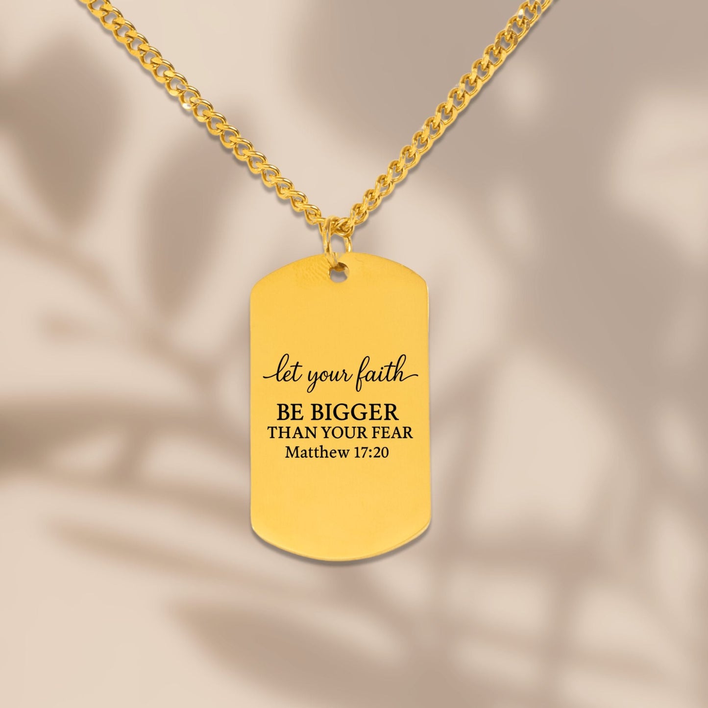Lion Cuban Tag Necklace for Son from Dad OwnPrint