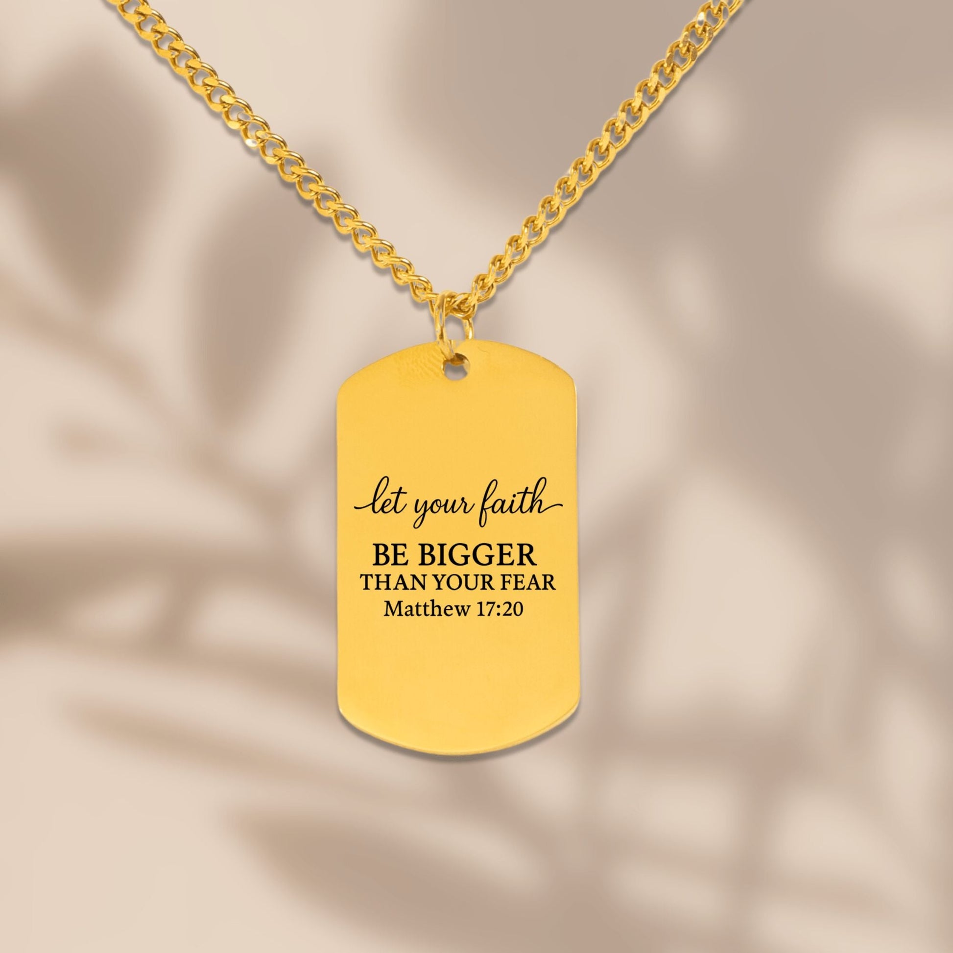 Lion Cuban Tag Necklace for Son from Dad OwnPrint