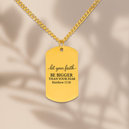 Lion Cuban Tag Necklace for Son from Dad OwnPrint