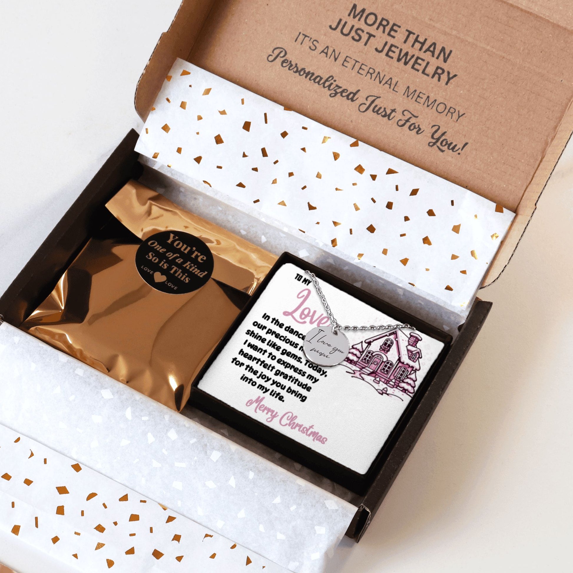 Custom Necklace Handwritten Pendant To my Love Christmas design by OwnPrint