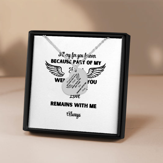 Heart Necklace I'll cry for you forever, memorial necklace, gift for her, gift for widow by OwnPrint