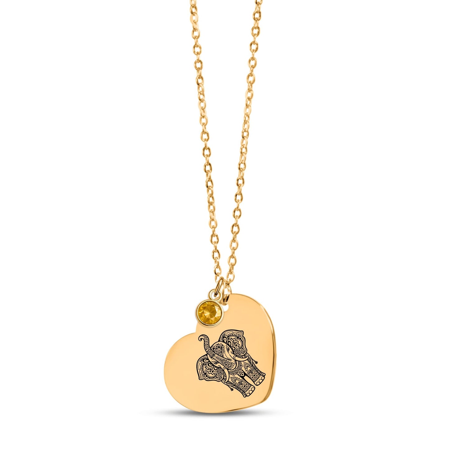 Daughter Heart Necklace with Birthstone OwnPrint
