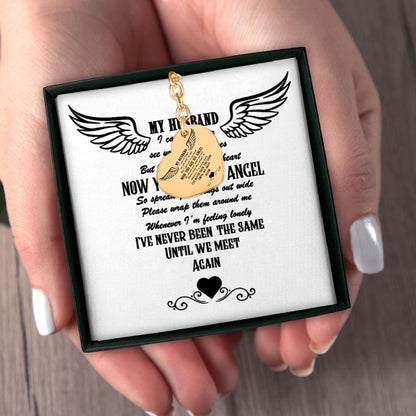 Heart Keychain Husband memorial by OwnPrint