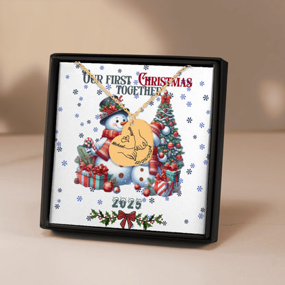Our First Christmas Together – Personalized Heart Necklace by OwnPrint