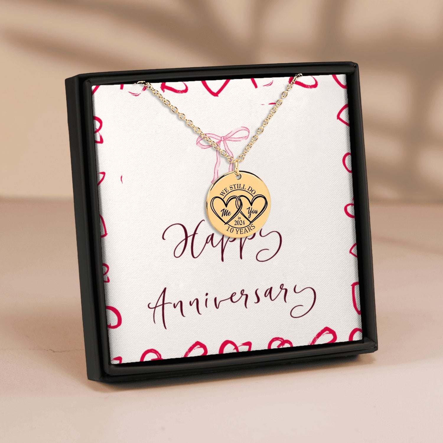 10th Anniversary Coin Pendant Necklace OwnPrint