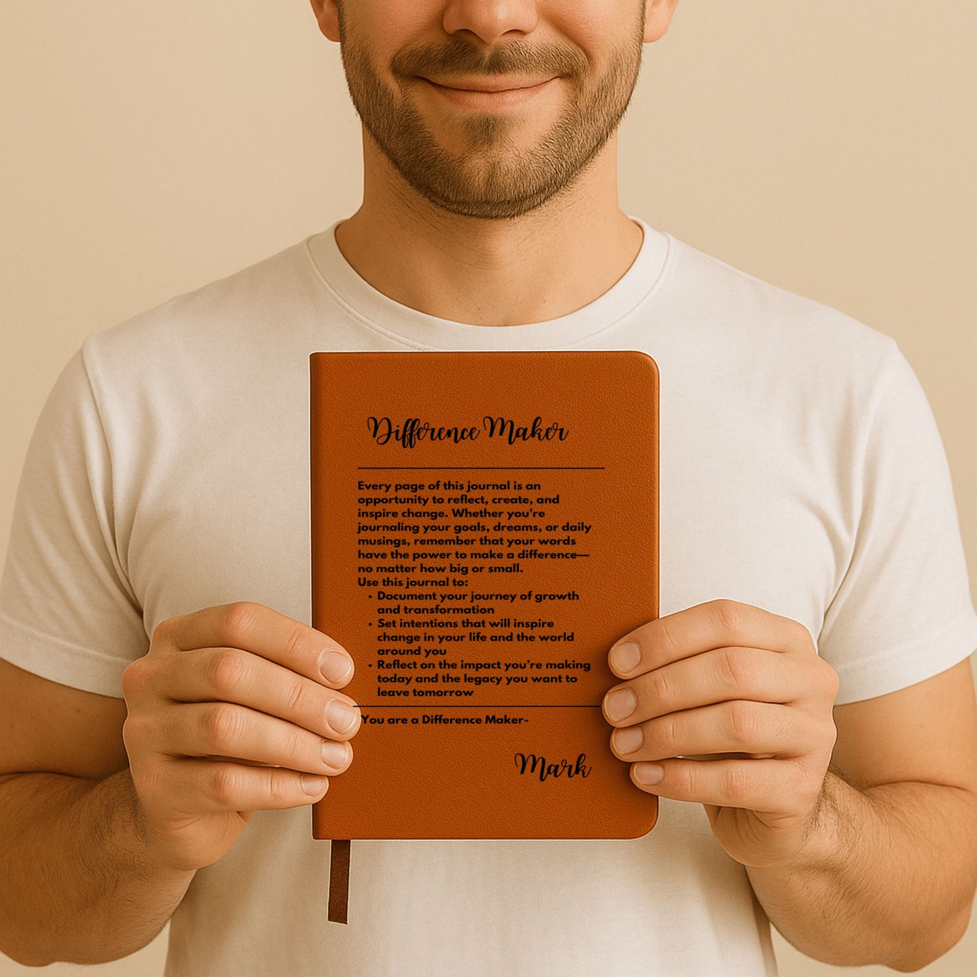 Premium Engraved Notebook (A5) Difference maker personalized by OwnPrint