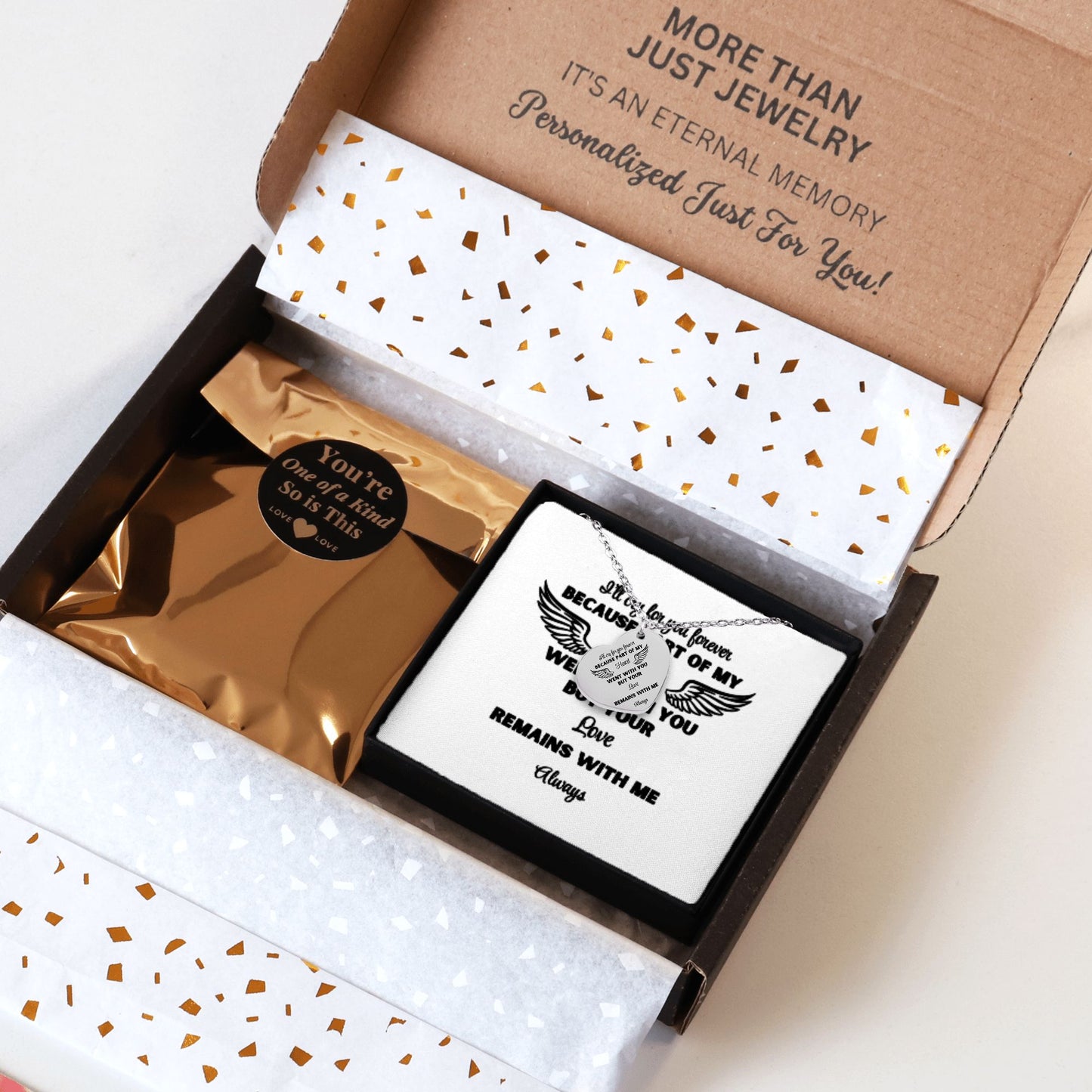 Heart Necklace I'll cry for you forever, memorial necklace, gift for her, gift for widow by OwnPrint