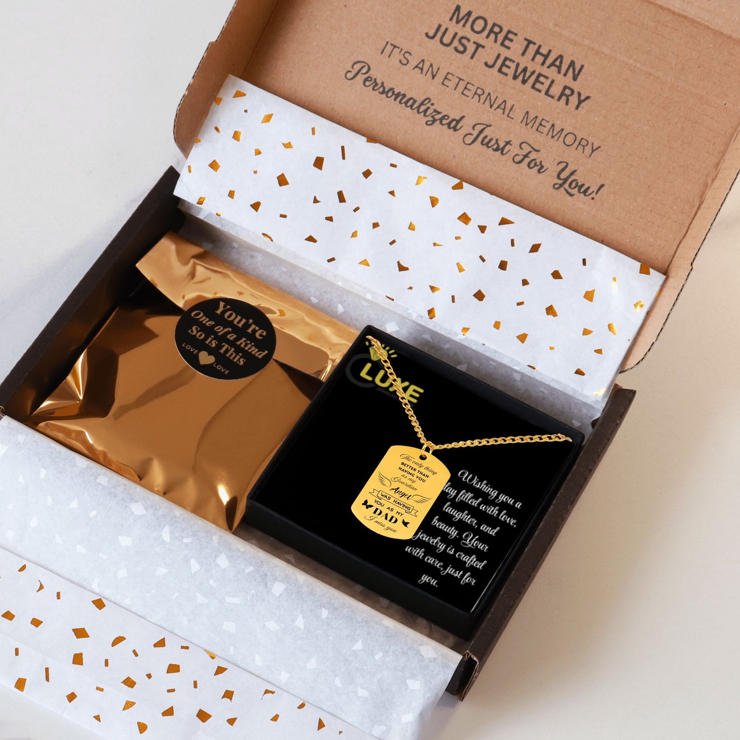 Cuban Tag Necklace dad memorial