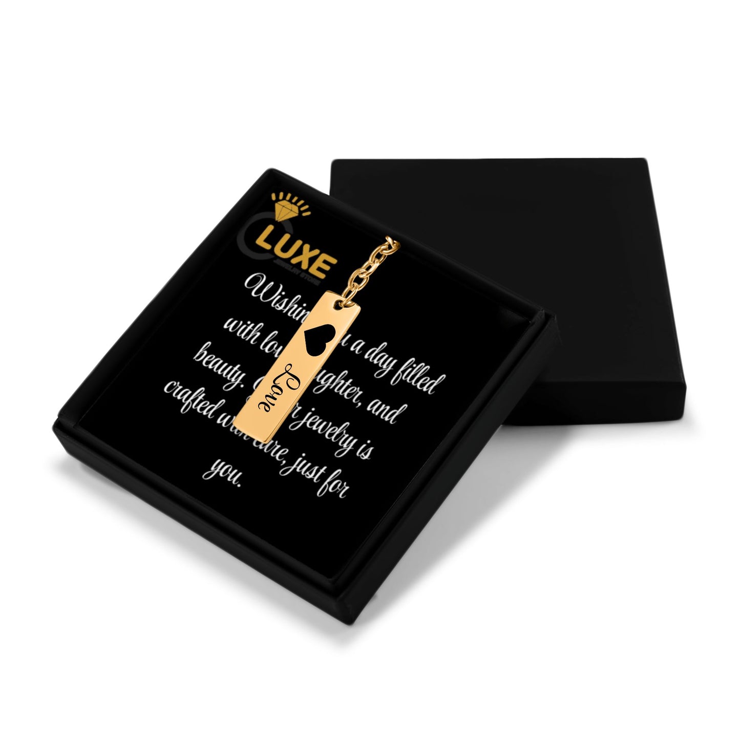 Personalized Vertical Bar Love Keychain – Custom Engraved Gift for Couples by OwnPrint