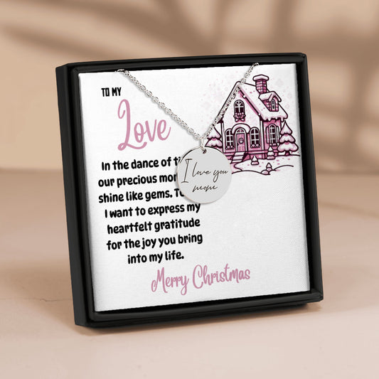 Custom Necklace Handwritten Pendant To my Love Christmas design by OwnPrint