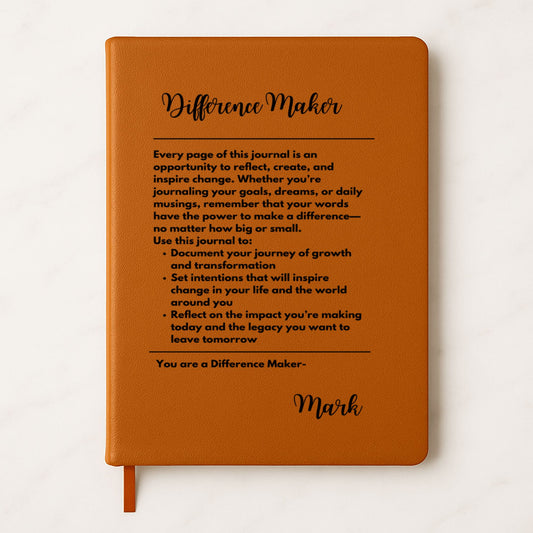 Premium Engraved Notebook (A5) Difference maker personalized by OwnPrint