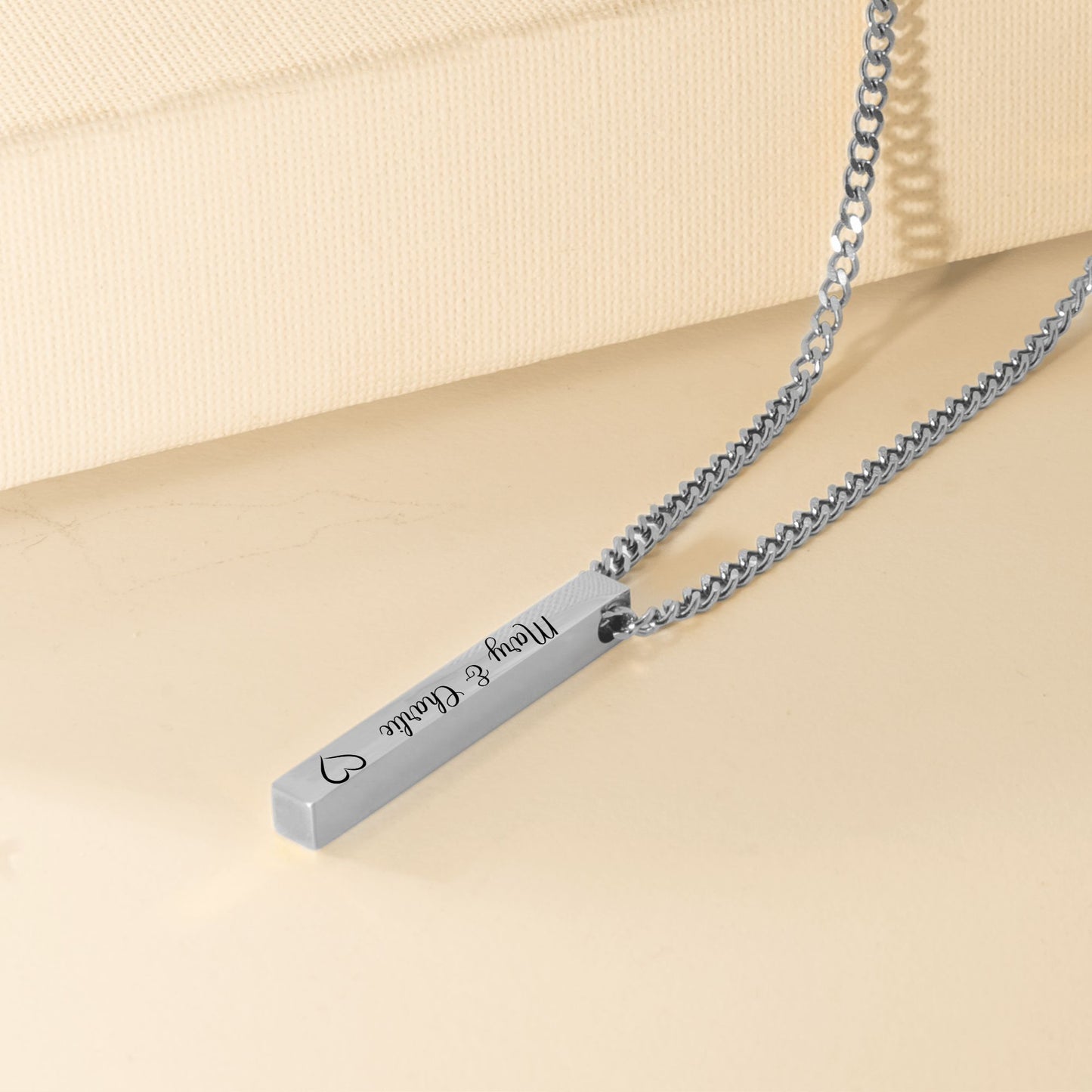 To my Soulmate 3D Bar Necklace by OwnPrint