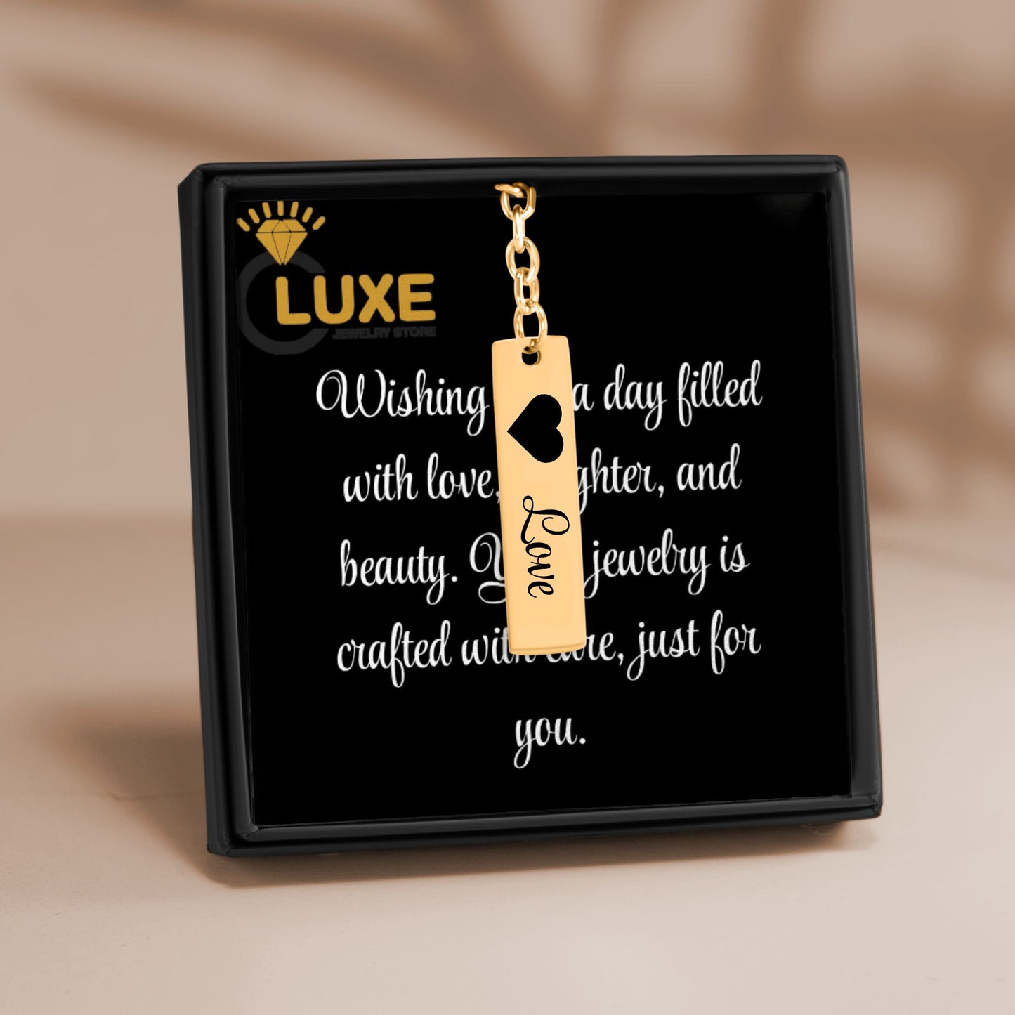 Personalized Vertical Bar Love Keychain – Custom Engraved Gift for Couples by OwnPrint