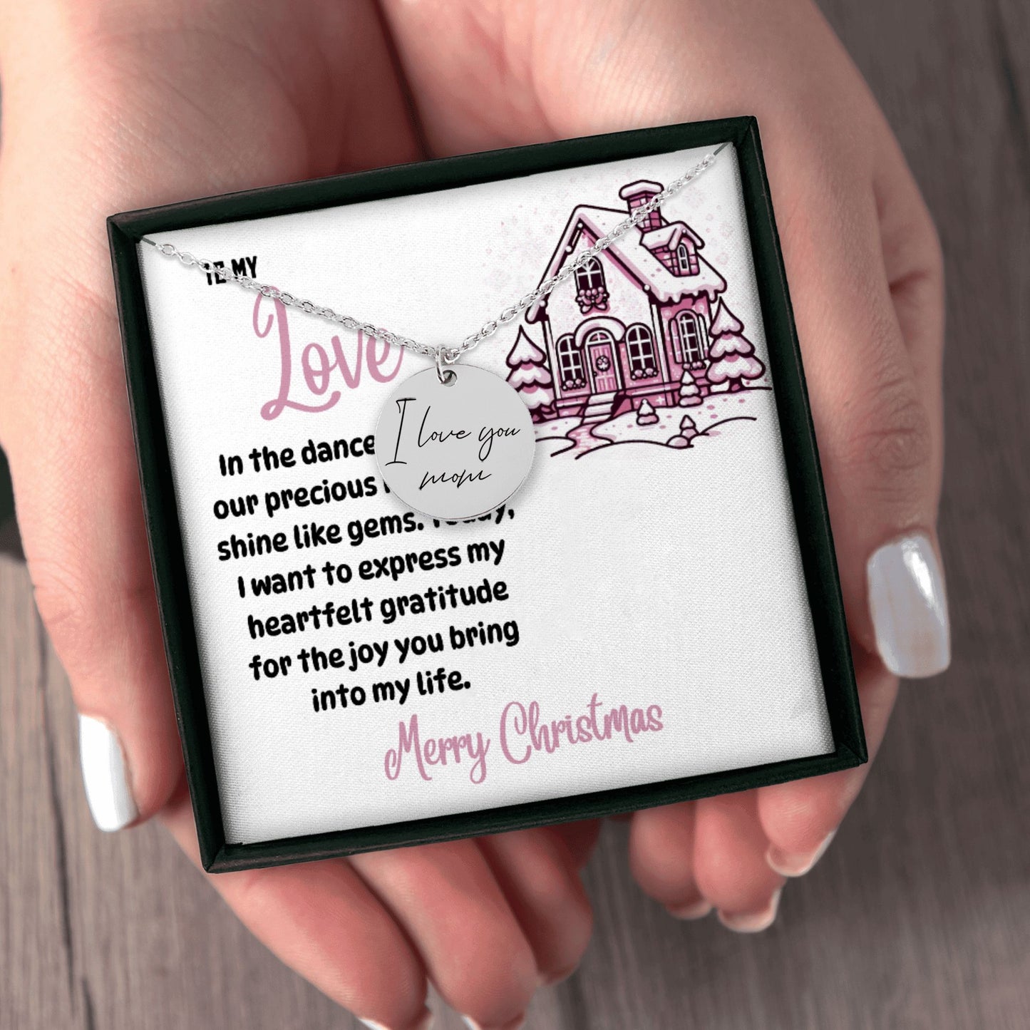 Custom Necklace Handwritten Pendant To my Love Christmas design by OwnPrint