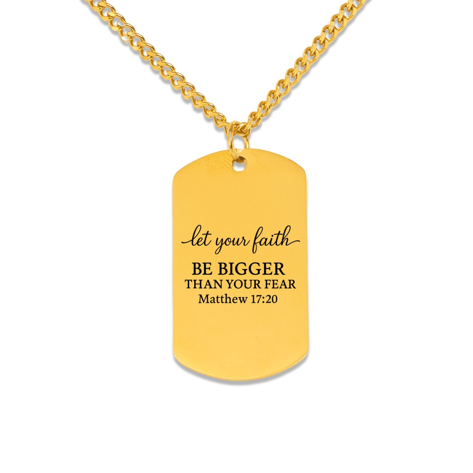 Lion Cuban Tag Necklace for Son from Dad OwnPrint