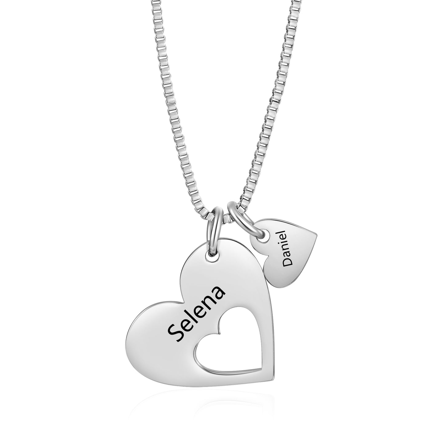 Engraved Name Heart Necklace by cmoffer